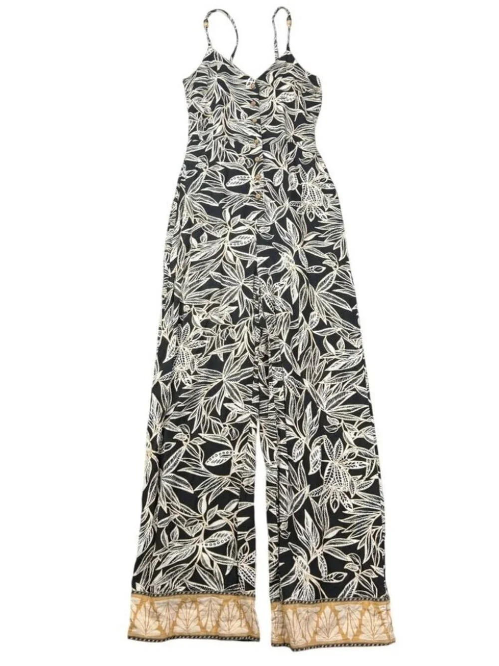 Zara Flare Leg Linen Jumpsuit